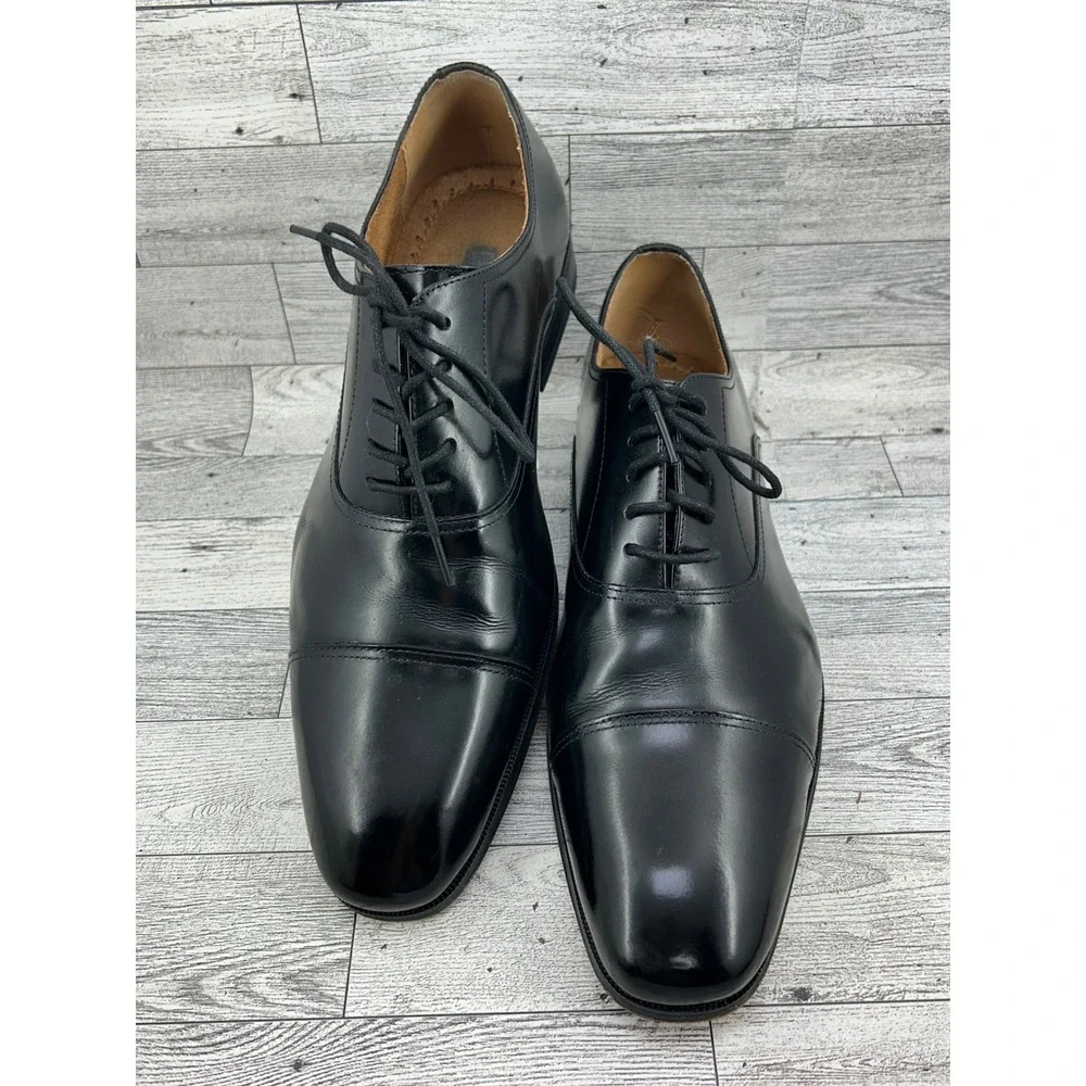 Florsheim Men Black Leather Cap‎ Toe Oxford Dress Shoes 11339-001 Size 9D